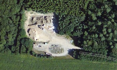 Sanierung einer Bohrschlamm-Grube in der Altmark neben bestehendem Förderplatz, Quelle: GoogleMaps